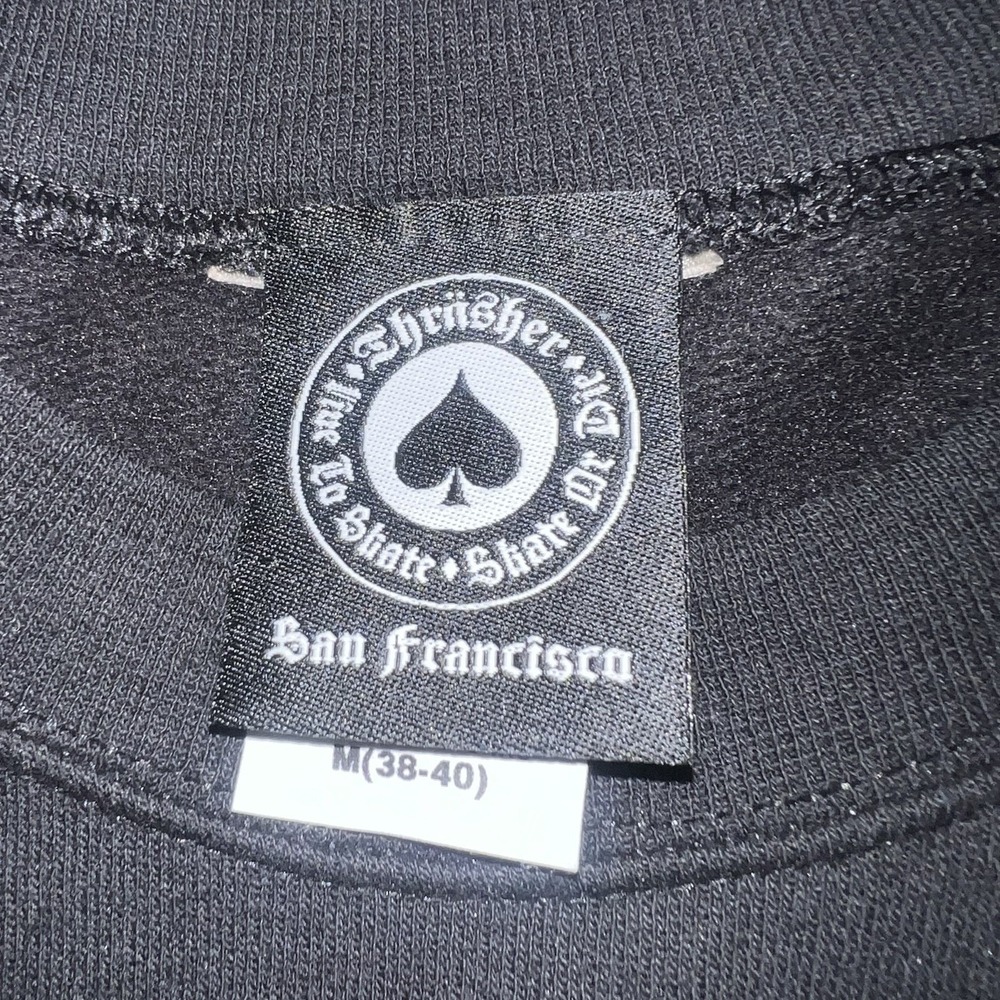 Thrasher Magazine Sweater Men Sz M Black Arabic Font Sweatshirt Skate Streetwear - Picture 4 of 7